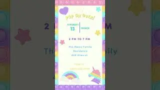 Pop It, Pastel Fidget Themed Birthday Party Invitation, Unisex Pop Birthday Invite, Editable Invite