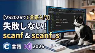 【Visual Studio 2026でC言語入門】scanfの使い方