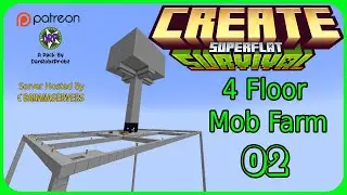 Создать Superflat Survival Ep 02. Легко создать ферму железа #minecraft #create #tutorial #mobfarm