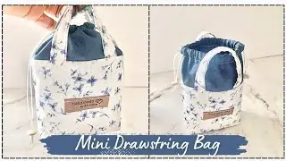 DIY Mini Drawstring Bag/Easy Sewing/DIY/How to