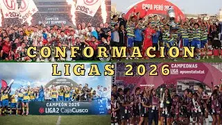 Conformación Ligas Perú 2026: Liga 1, 2, 3 y Femenina COMPLETA
