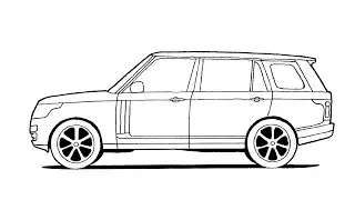 How to Draw a Range Rover - Easy to Follow