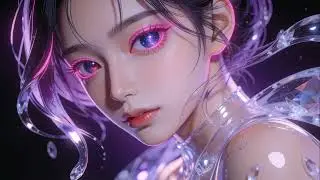 Anime Girl Galaxy Neon | QHD/WQHD 2560x1440 Live Wallpaper