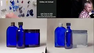 The Oil Painting Academy  Blue Bottle Still Life Timelapse