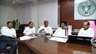 Dy CM Mahmood Ali held a Review Meeting on Rythu Bandhu Cheques Distribution Programme at Hyderabad