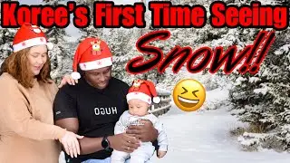 Koree’s First Time Seeing Snow❄️| American Living | USA | Sledding |Vlog | DITL |The Bichanga Family