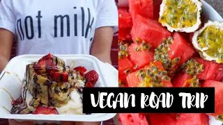 Ketchup Shower & Vegan Cinnamon Rolls | What I Ate Vegan Road Trip | Day 1
