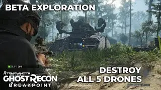 Ghost Recon Breakpoint BETA Exploration Gameplay (Destroy 2 Level 60 & 3 Behemoth Drones)