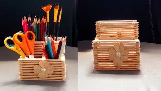 How To Make A Beautiful Pen Holder | Easy Wooden Pen Holder | #craft #diy #Trending