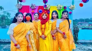 বড় আপুর হলুদ গোসল ও আদা গুড় //Akhi Pakhi // Akhi Pakhi Vlog