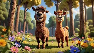 Two Little Llamas Practice Rhyming Words | Fun Rhyming Song for Kids | Learning and Counting Rhyme