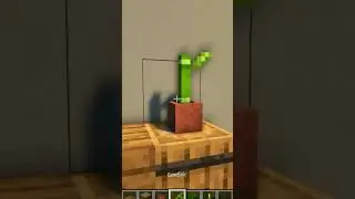 Декоративная полка с деревом в Minecraft