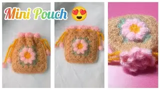 Crochet Mini Bag | Crochet Tutorial | Crochet Flower Bluetooth Case #crochet #explore #woolen