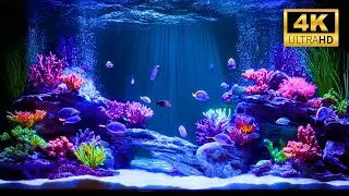 🌴 Аквариум с коралловыми рифами в потрясающем 4K | Настоящая водная атмосфера и красивые рыбы