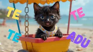 Cute Black Cat Singing Te Te Te Adu 💕💕🎶 #cat #catsinging #catvideos