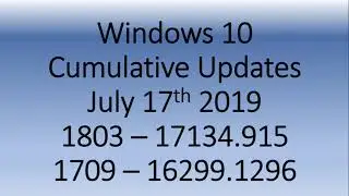 Windows 10 Cumulative update with Bug Fixes available April 2018 update Fall Creators update 1803 17