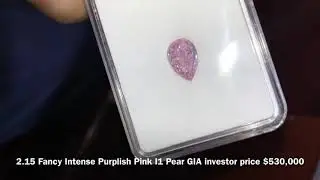 Pink diamond pear shape over 2 carats GIA certified and  Argyle Mines Origin Certified Mike Nekta NY