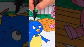 Coloring The Backyardigans 🏡 #coloring #drawing #art #thebackyardigans