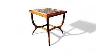 Sculptural Side Table in Caviuna & Marble, Giuseppe Scapinelli, 1950s - Lot 836