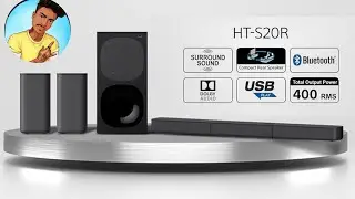 Sony HT-S20R Real 5.1ch Dolby Digital Soundbar for TV with subwoofer and Compact Rear Speakers,
