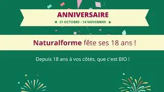 Naturalforme f&ecirc;te ses 18 ans ! Vid&eacute;o YouTube