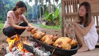 Green Life: Delicious Grilled Chicken Recipe & Harvesting Ripe Persimmons to Sell at the Market! 🍗🍊