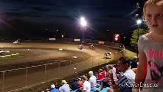 TJ Hughes #19jr Sprint Heat and Cody Howards Flip Riverside International Speedway