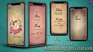 Wedding Invitation Project || Vintage Wedding Invitation || After Effect Project