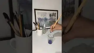 വാട്ടർ കളർ ബ്രഷ്#watercolour mop brush # Malayalam #shorts #artclass   #shortsfeed