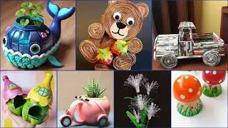 Креативные идеи поделок из переработанных пластиковых бутылок для рождественского декора дома #тр...