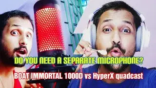 Boat immortal  1000D gaming headphone | HyperX Quadcast  microphone | Need a separate microphone?