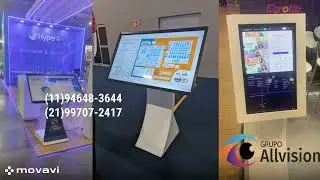 Aluguel de totem touch screen interativo-aluguel de painel de Led interativo-aluguel de holograma 3d