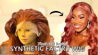 HOW TO PLUCK, RESIZE AND CURL SYNTHETIC WIG