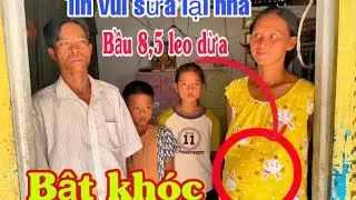 Cả Xóm Lặng Người: Chị Huyền Bầu 8,5 Tháng Leo Dừa, Nay Rơi Nước Mắt Vì Một Tin Vui