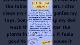Helping My Parents Paragraph  #shortparagraph