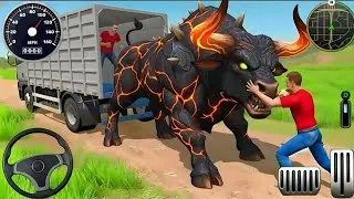 Animal Cargo Truck Transport 🐂🚛 | Wild Animal Transport Truck Game 3D | #animalcargotruck #truckgame