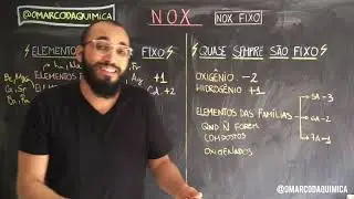 NOX: N&uacute;mero de oxida&ccedil;&atilde;o fixo