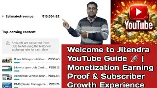 Welcome to Jitendra YouTube Guide 🚀 | Monetization Earning Proof & Subscriber Growth Experience