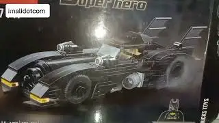 Batman and his Bat sports Car and Jet making with Construction blocks #imalidotcom