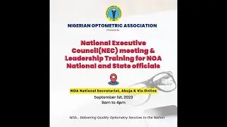 National Executive Council (NEC) Meeting and Leadership Training for NOA National & State Officials