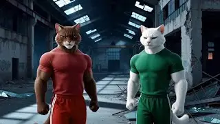 When Bodybuilder Cats Plan a Secret Midnight Mission | 3D Animated Story#beautiful cat @viral#