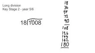Key stage 2 long division