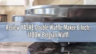 Review YASHE Double Waffle Maker 6 Inch, 1400W Belgian Waffle Maker for Breakfast and Snacks, Stainl