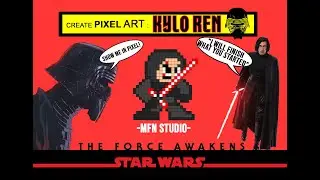 #25 PIXEL ART - HOW I MAKE KYLO REN (STAR WARS) IN PIXEL..