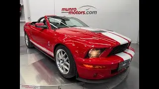 2007 Shelby GT500 Convertible 5.4L Supercharged V8 528rwhp 6 Speed Manual in Torch Red/Black 52K kms