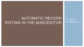 Вебинар MarcEdit 4: Работа с MarcEditor