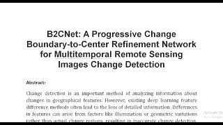 B2CNet  A Progressive Change Boundary to Center Refinement Network for Multitemporal Remote Sensing