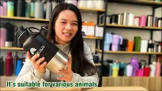 Hot selling 3 In 1 Stainless Steel Pet Feeder Travel Dog Water Bottles With Food Container