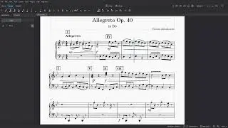 Piano Allegretto Work in Progress
