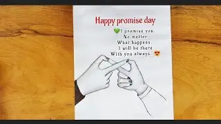 Happy promise day drawing easy tutorial for beginners step by step